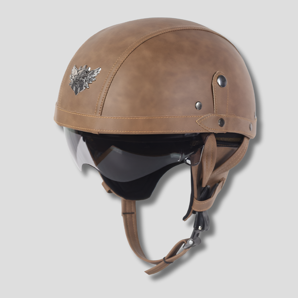 Motorcycle Helmet Retractable Visor Vintage Style - Fashinoza