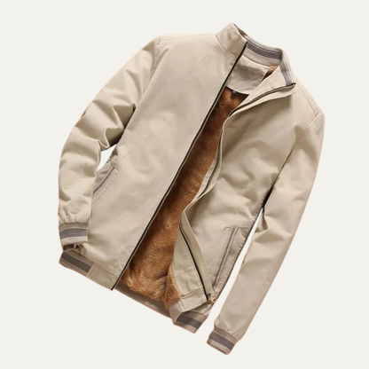 Men's Aviator Bomber Jacket Warm Fleece