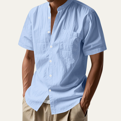 Men's Linen Button Up Shirt Lightweight