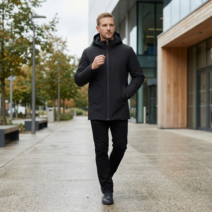 Men's Warm Hooded Jacket Modern Fit