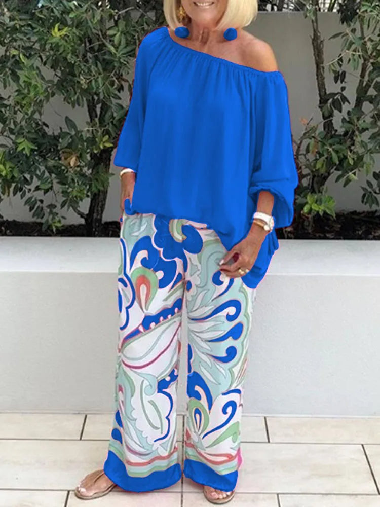 Women's Off Shoulder Two Piece Set