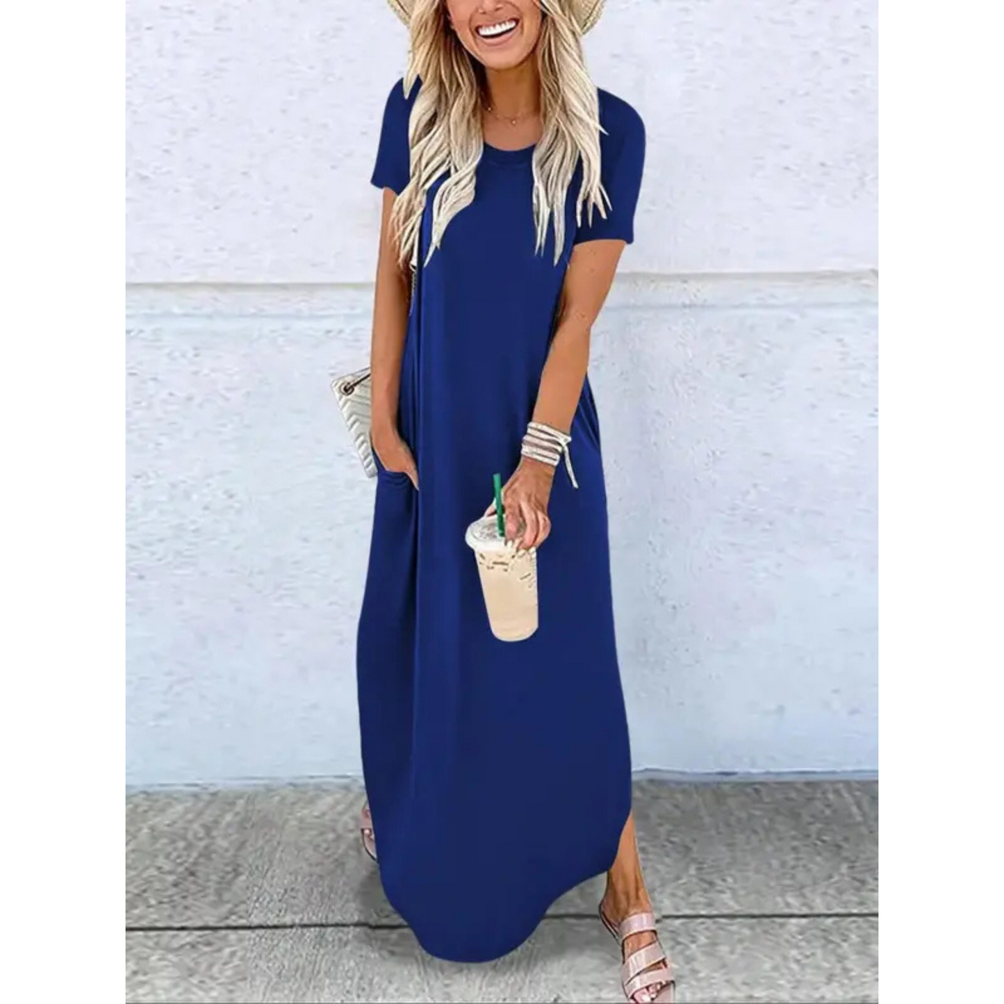 Women's Round Neck Loose Fit Dress