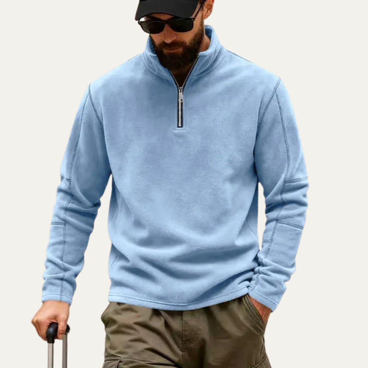 Vesuvius Men's Fleece Quarter Zip Sweater Warm