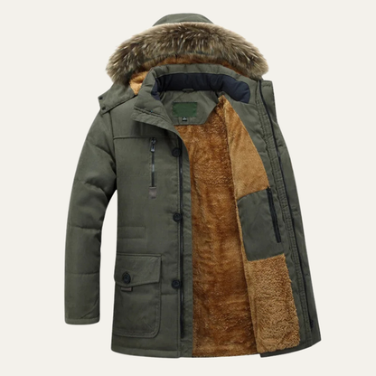 Lago Maggiore Men's Thick Fleece Winter Jacket