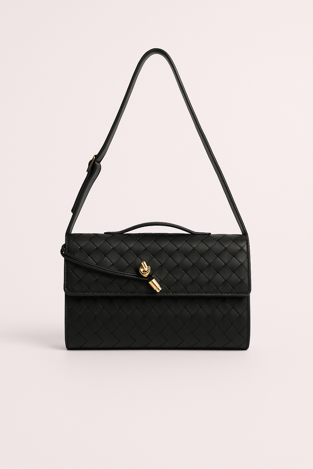 Women's Leather Backpack Braided Strap - 
Fashinoza