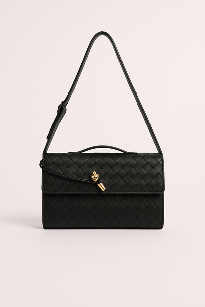 Women's Leather Backpack Braided Strap - 
Fashinoza