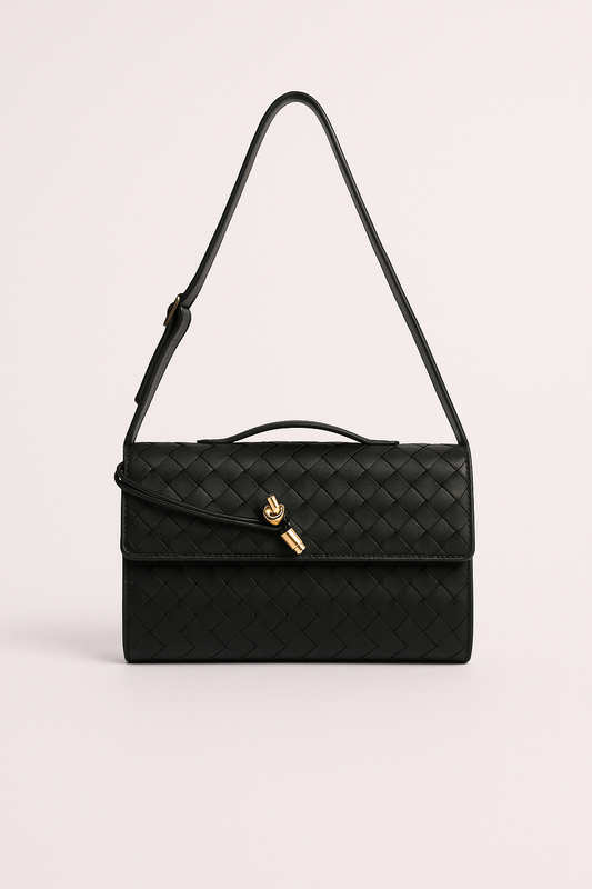 Women's Leather Backpack Braided Strap - 
Fashinoza