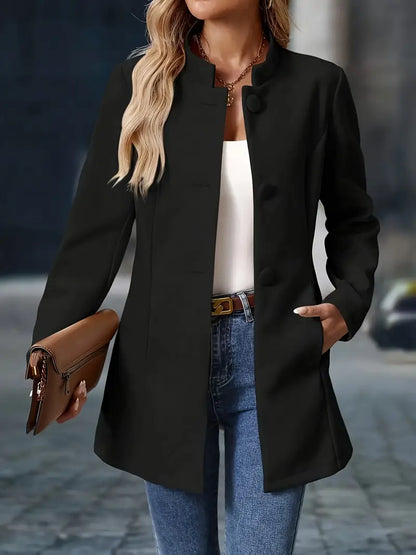 Minimalist Structured Button Coat