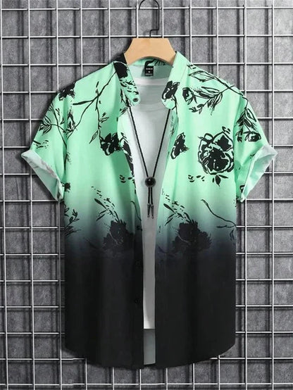 Hawaiian Shirt 3D Flower Print Vibrant Style