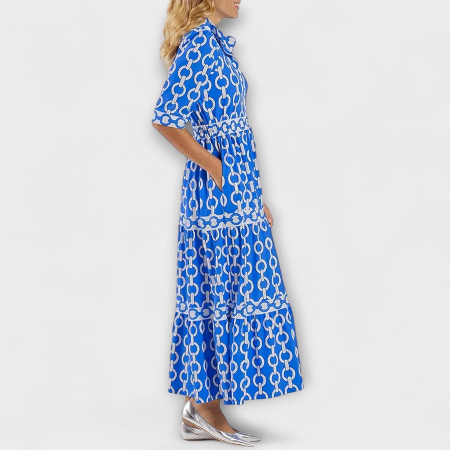 Wendy Women's Chain Pattern Midi Dress