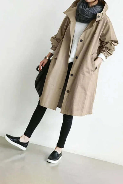 Women's Waterproof Rain Cape Lightweight Breathable Jacket
