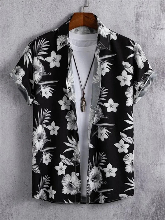 Hawaiian Shirt 3D Flower Print Vibrant Style