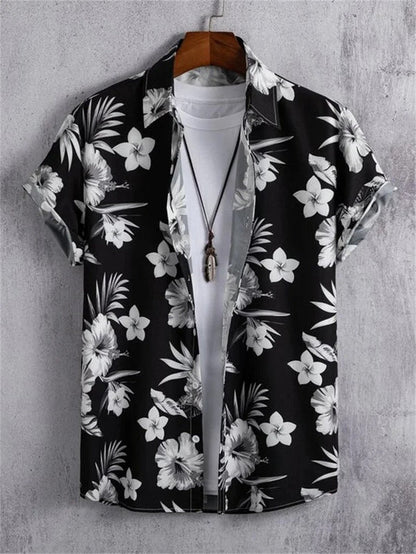 Hawaiian Shirt 3D Flower Print Vibrant Style