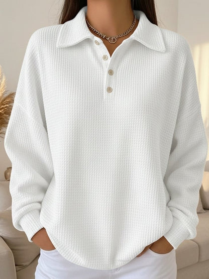 Textured Polo Sweater