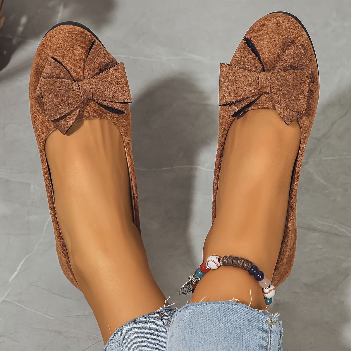 Women's Round Toe Ballet Flats Slip-On Shoes
