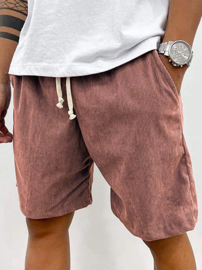Men's Striped Drawstring Shorts