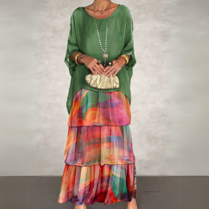 Women's Summer Dress Flowing Silhouette - Fashinoza