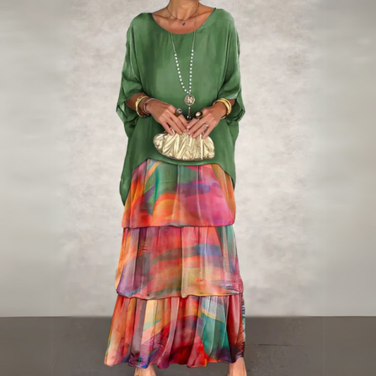 Women's Summer Dress Flowing Silhouette - Fashinoza