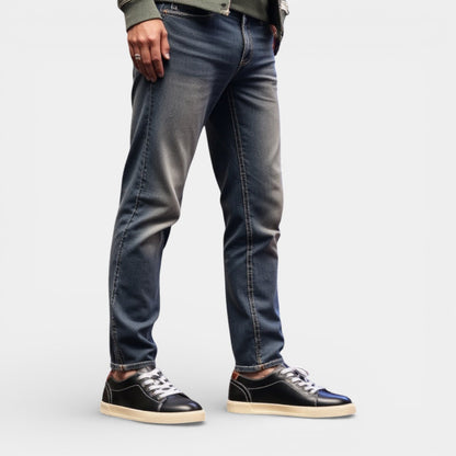 Men's Vegan Leather Sneakers Casual Low Top Walking Lace-Up Shoes