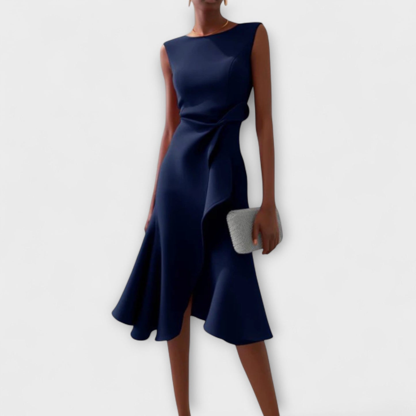 Women's Sleeveless Ruffle Hem Dress