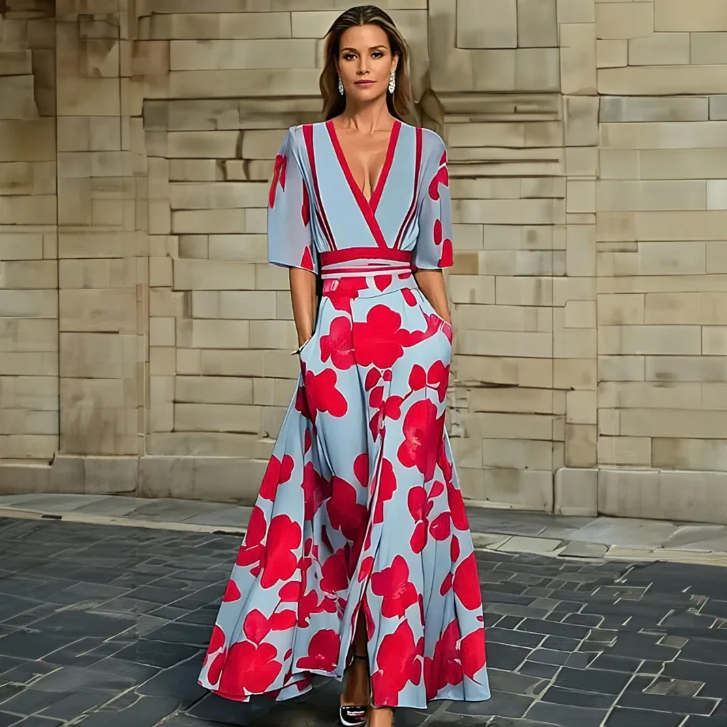 Women's Floral Wrap Dress