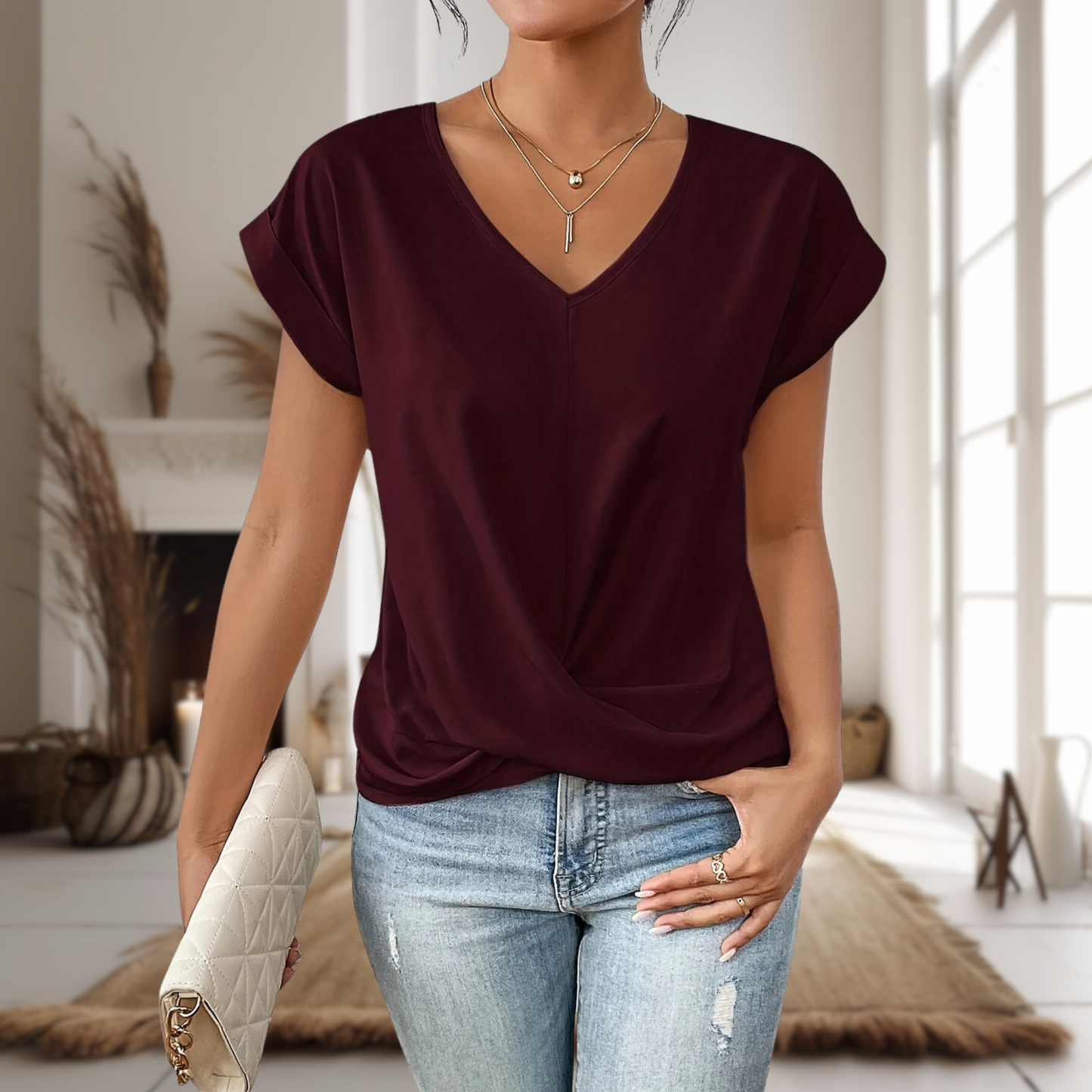 Women's Sweetheart Neck T-Shirt - Fashinoza