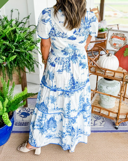 Women's Classic Toile Maxi Dress