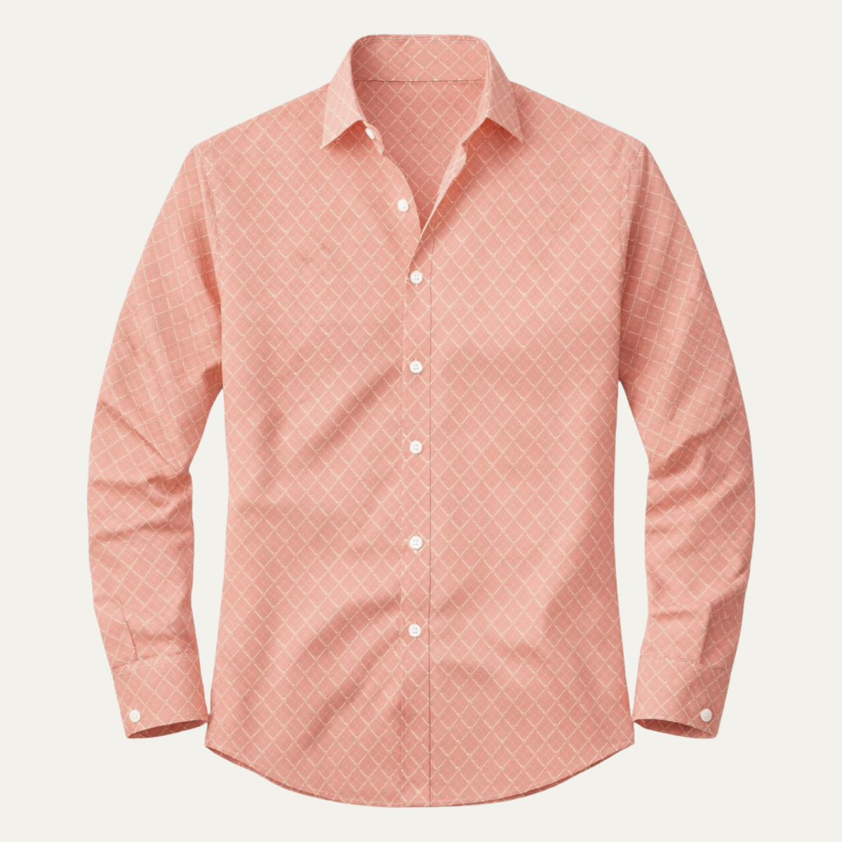 Men's Slim Fit Geometric Print Shirt - Fashinoza