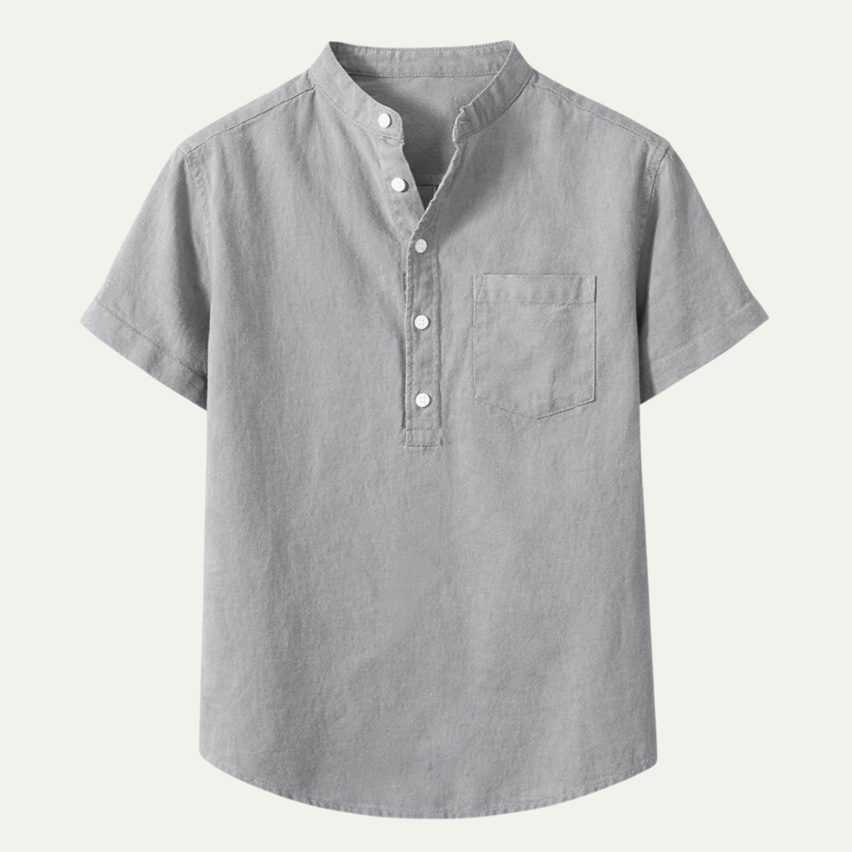 Men's Soft Summer Shirt Cotton Chest Pocket - Fashinoza
