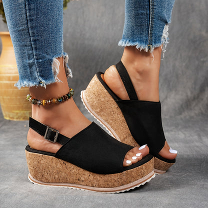 Women's Platform Sandals Adjustable Buckle