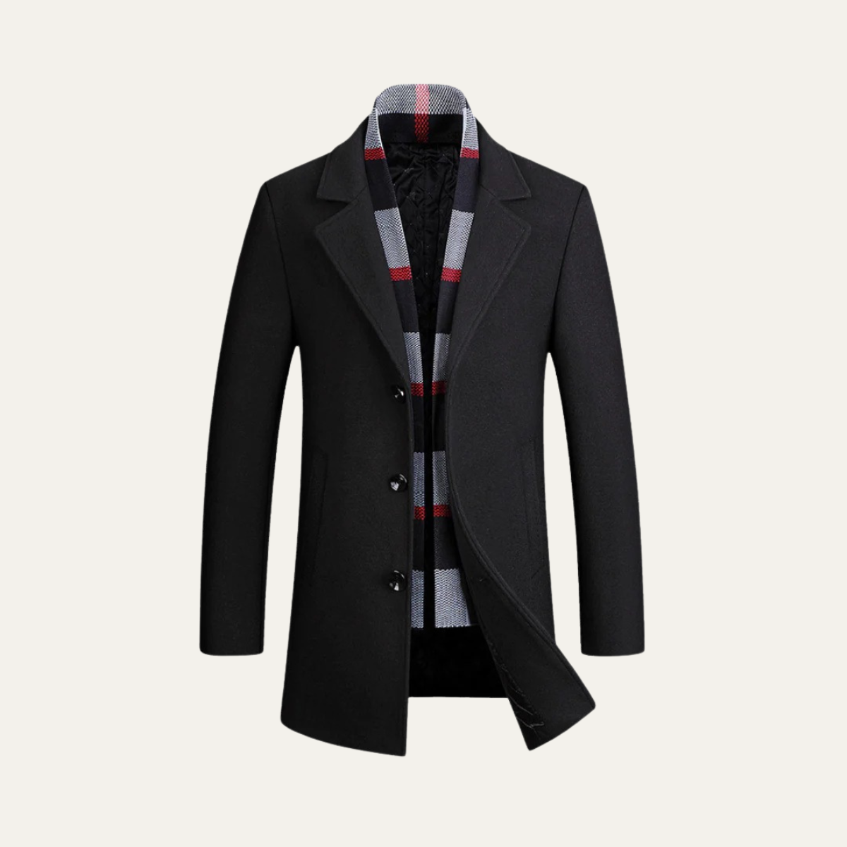 Men's Wool Blend Overcoat - Fashinoza