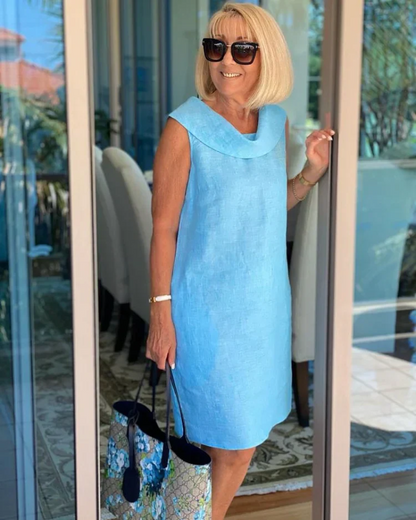 Women's Sleeveless Midi Shift Dress