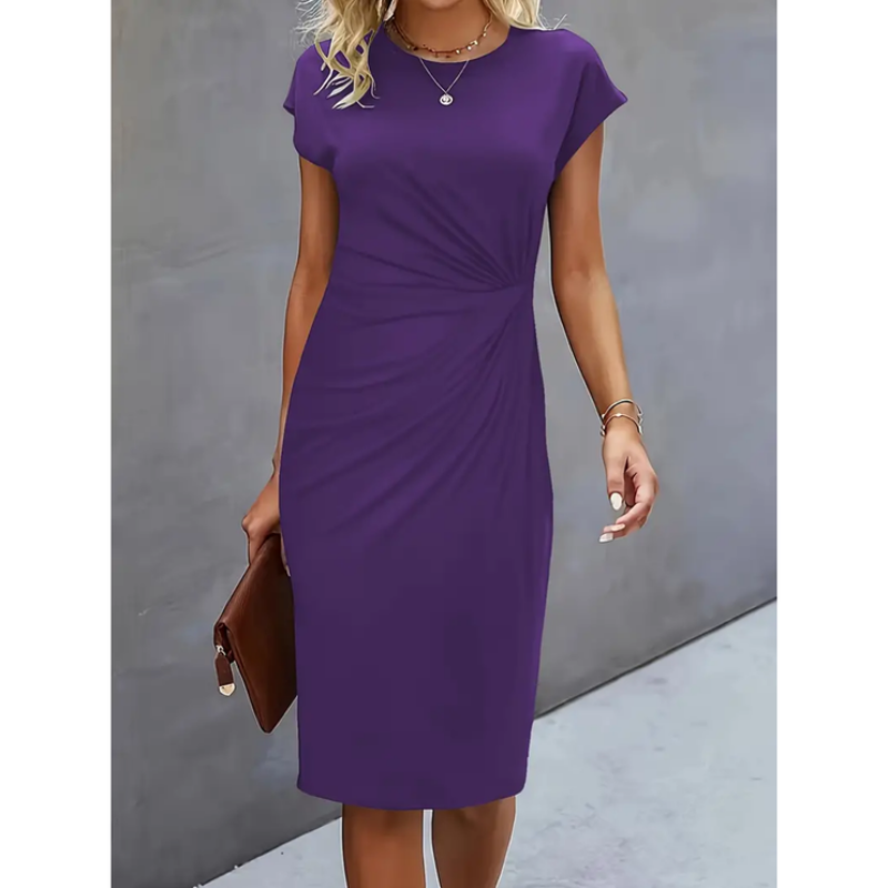 Women's Short Sleeve Midi Dress - 
Fashinoza