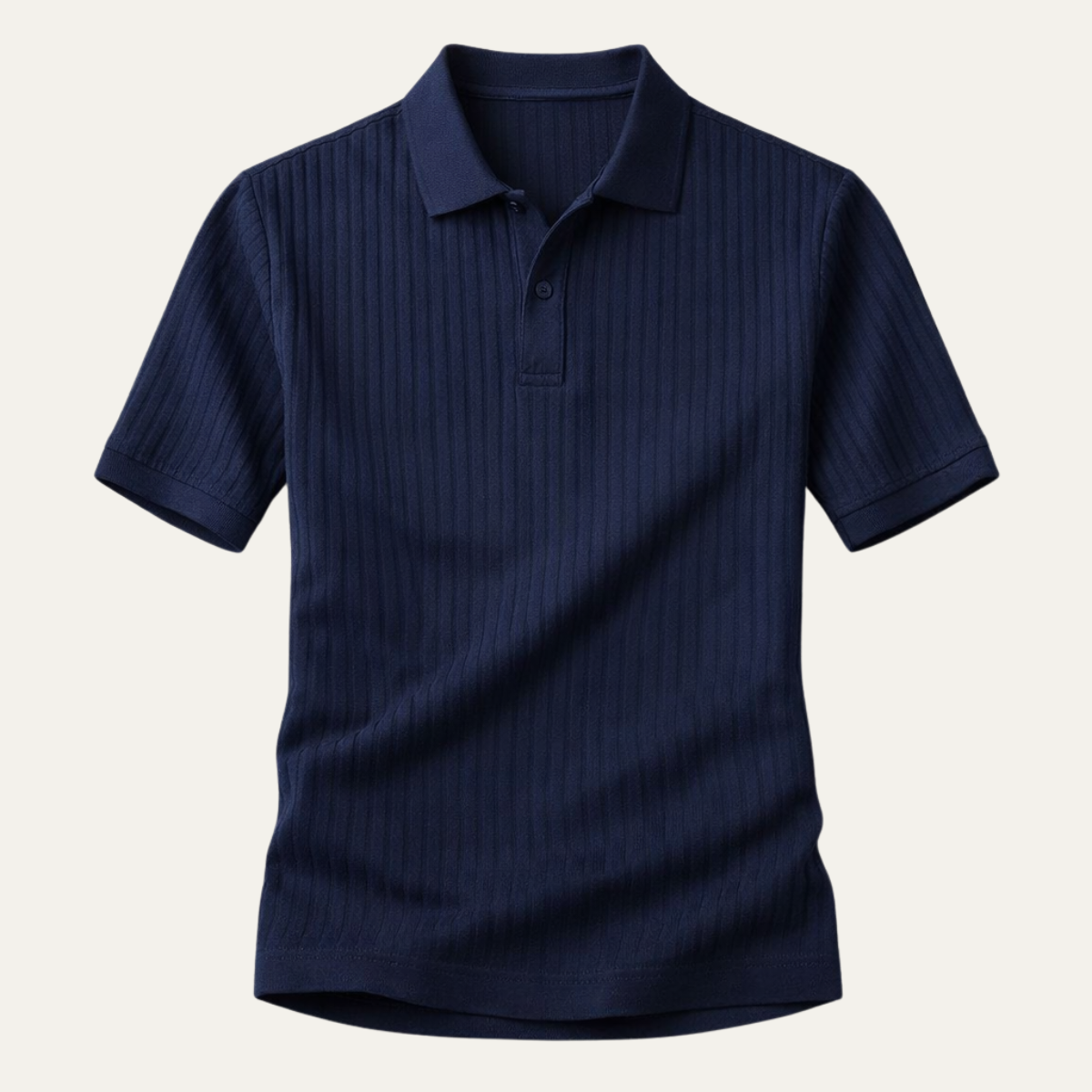Men's Stretch Polo Shirt Ribbed Casual - Fashinoza