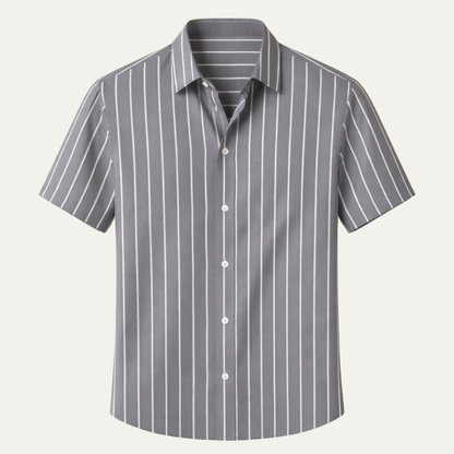 Men's Striped Breathable Summer Shirt - Fashinoza