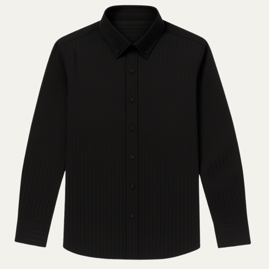 Harrington Men's Vintage Dress Shirt Turn Down Collar Button Up - Fashinoza