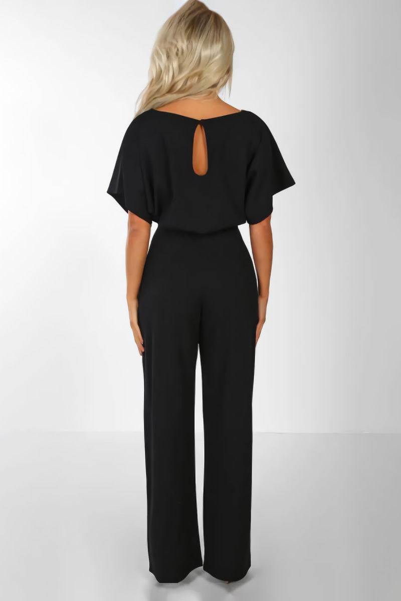 Stella Women's Wide Leg Jumpsuit Belted Batwing Sleeves