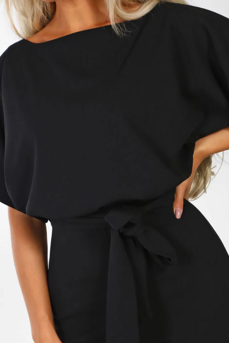 Stella Women's Wide Leg Jumpsuit Belted Batwing Sleeves