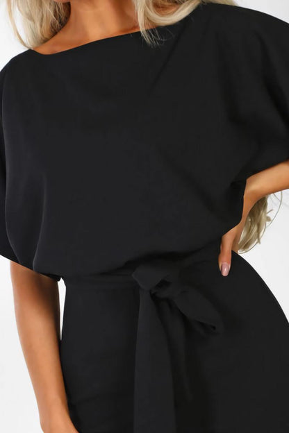 Stella Women's Wide Leg Jumpsuit Belted Batwing Sleeves