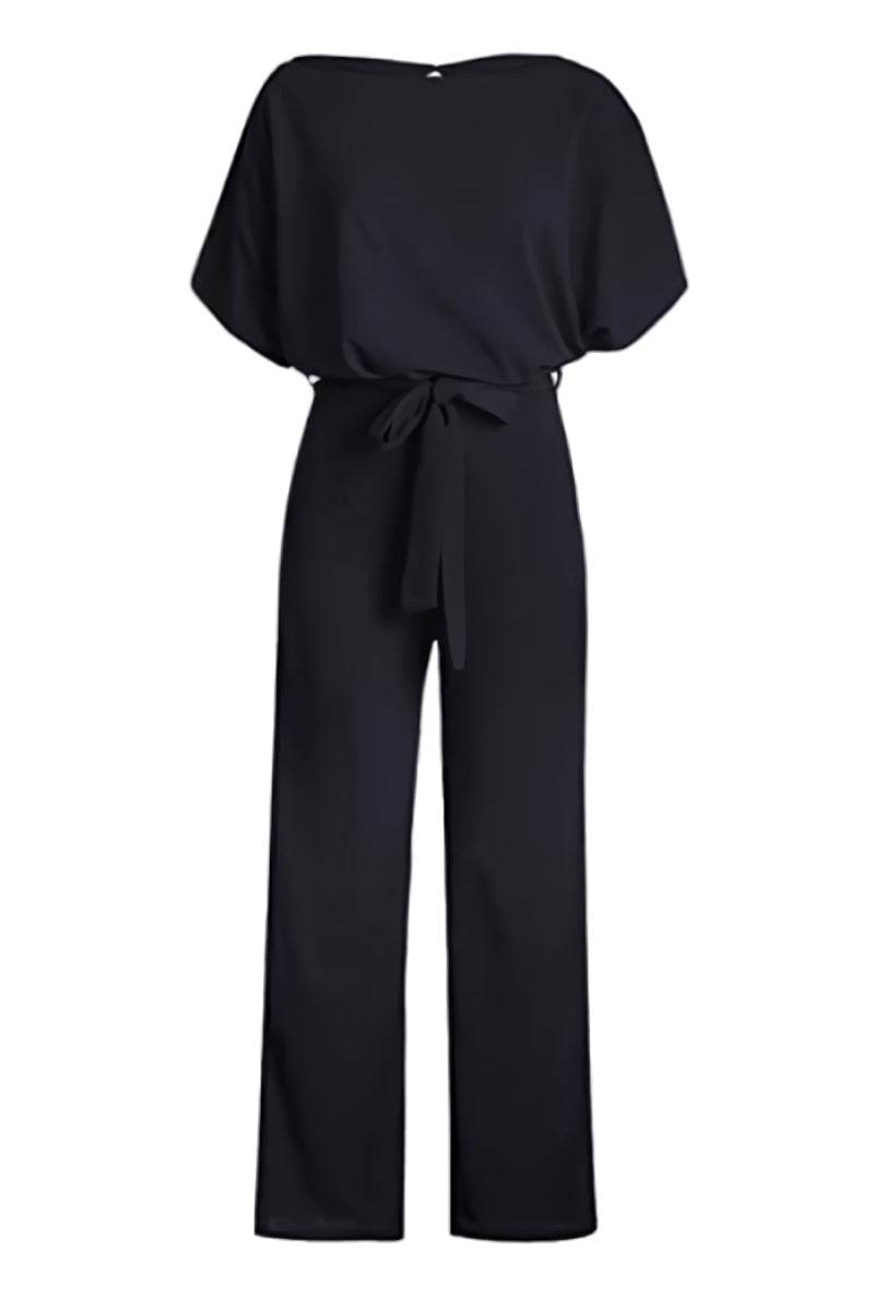 Stella Women's Wide Leg Jumpsuit Belted Batwing Sleeves