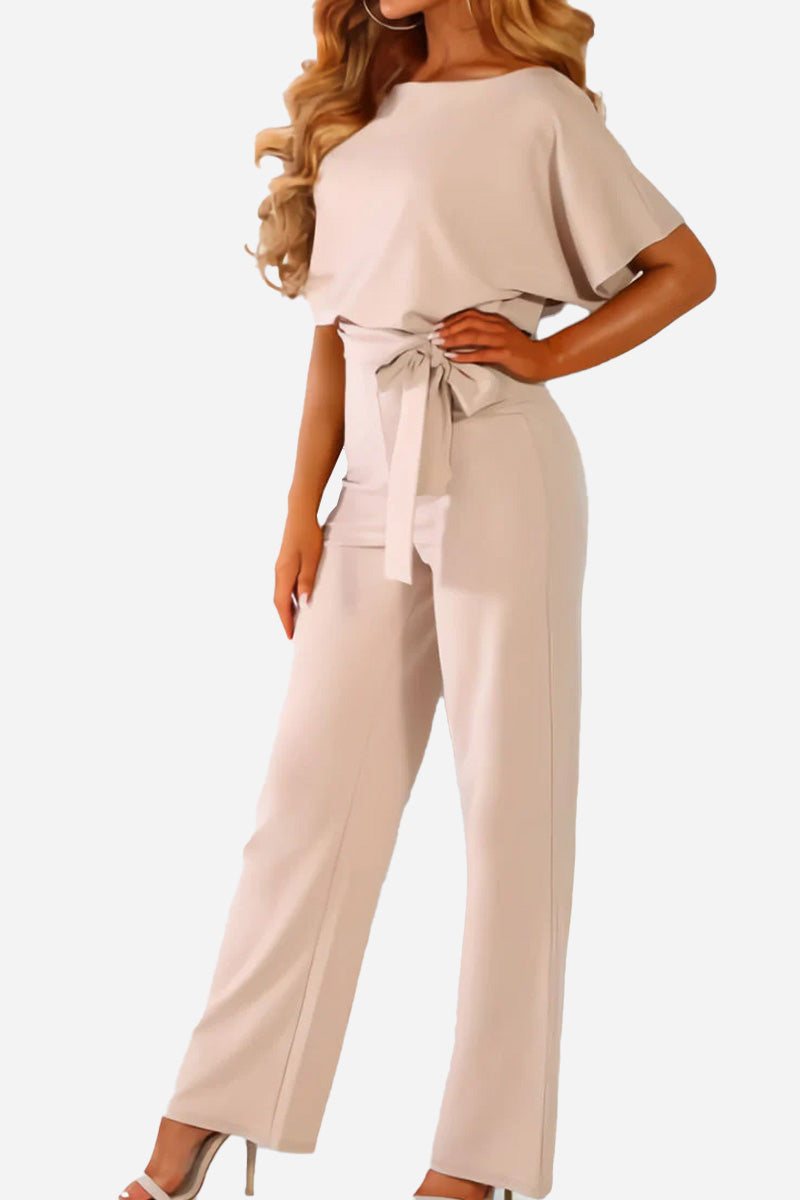 Stella Women's Wide Leg Jumpsuit Belted Batwing Sleeves