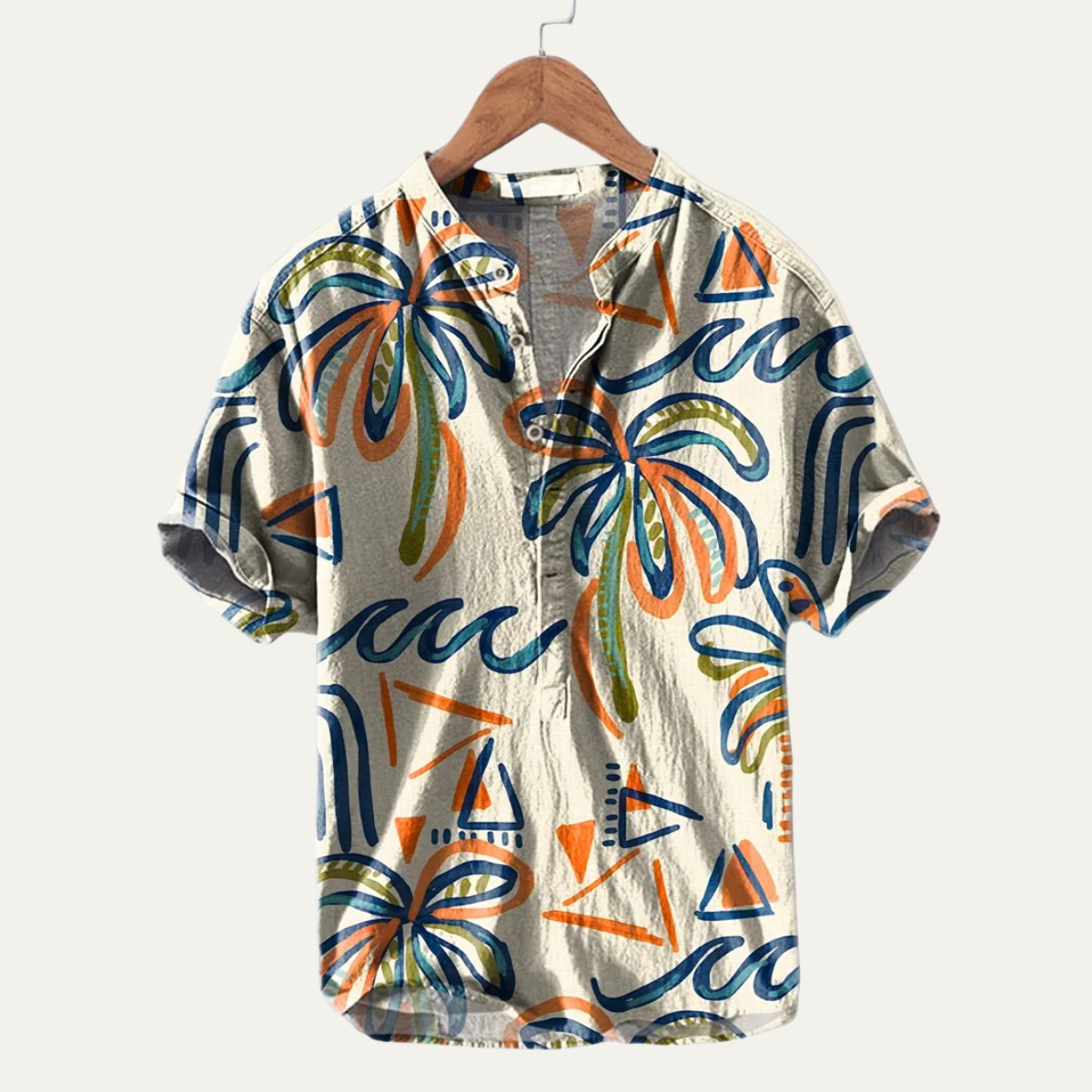 Men's Hawaiian Shirt Tropical Button Up Soft - Fashinoza