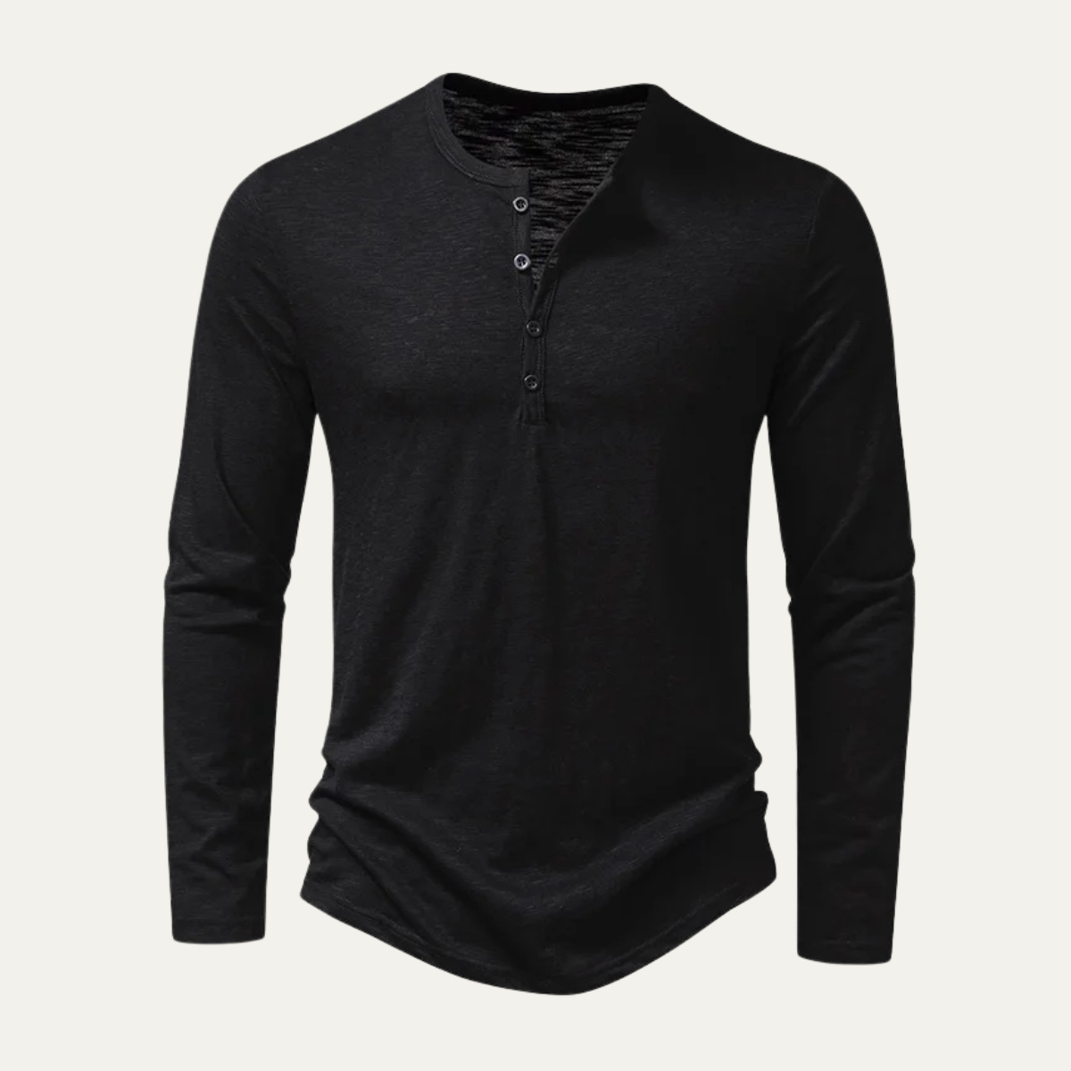 Men's Cotton Henley T Shirt Casual Button Neck - Fashinoza