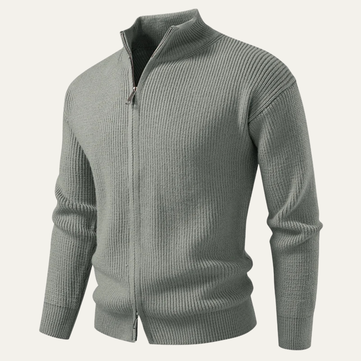 Men's Knit Zip Cardigan Sweater - Fashinoza