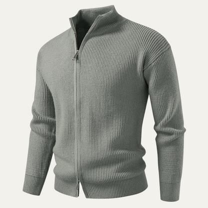 Men's Knit Zip Cardigan Sweater - Fashinoza