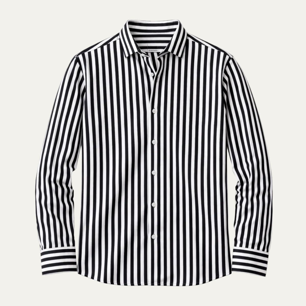 Men's Casual Striped Button-Down Shirt - Fashinoza
