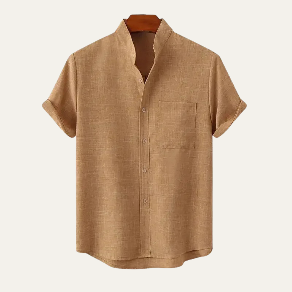 Men's Cotton Beach Shirt Casual Summer White
