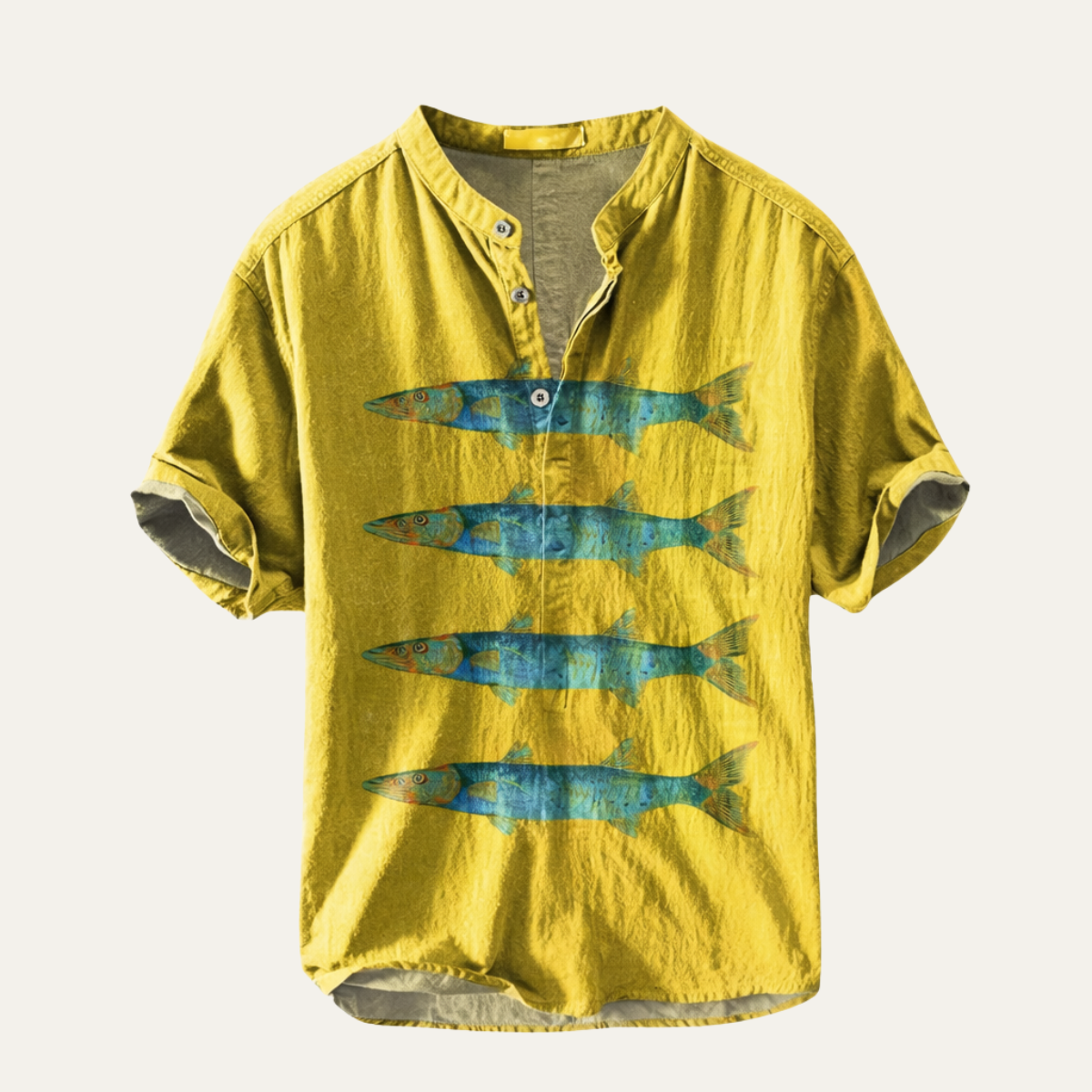 Men's Hawaiian Button Up Shirt Tropical Print - Fashinoza