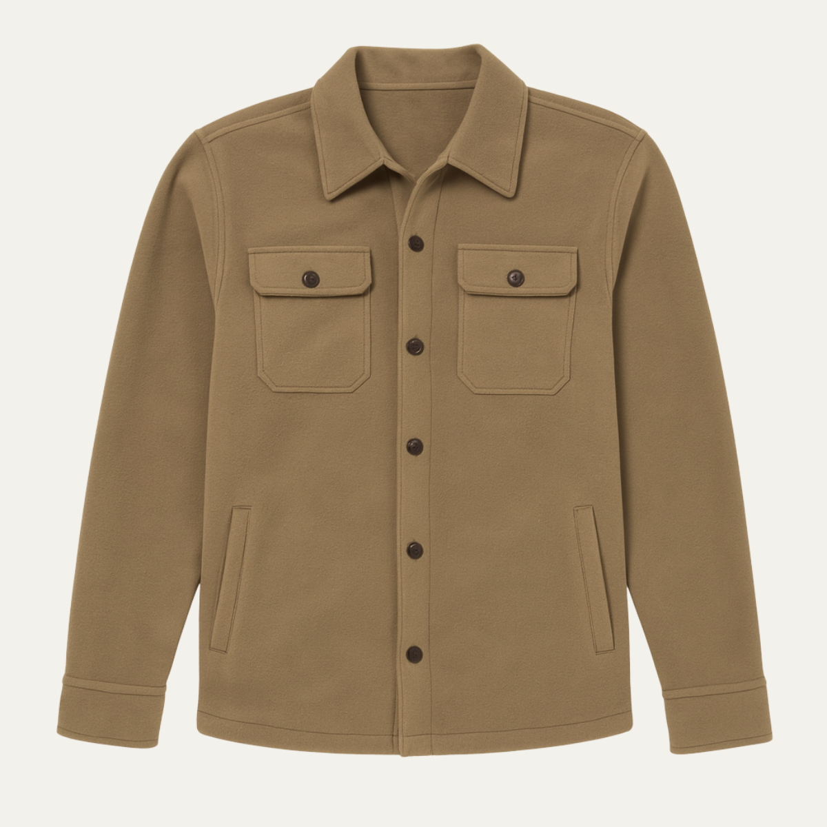 Men's Wool Casual Jacket With Pockets - Fashinoza