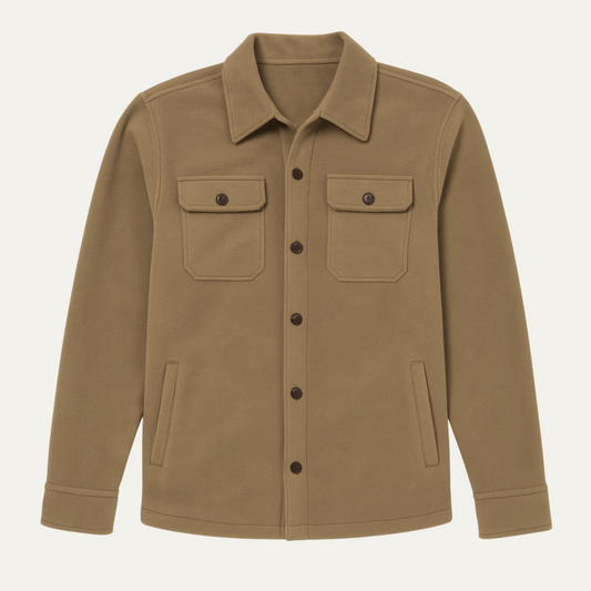 Men's Wool Casual Jacket With Pockets - Fashinoza